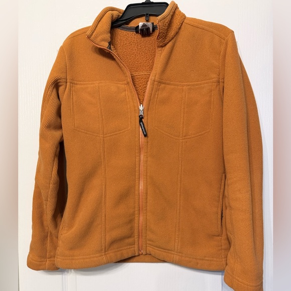 Patagonia Women’s Medium Orange Zip-up Fleece Jacket - Picture 2 of 8